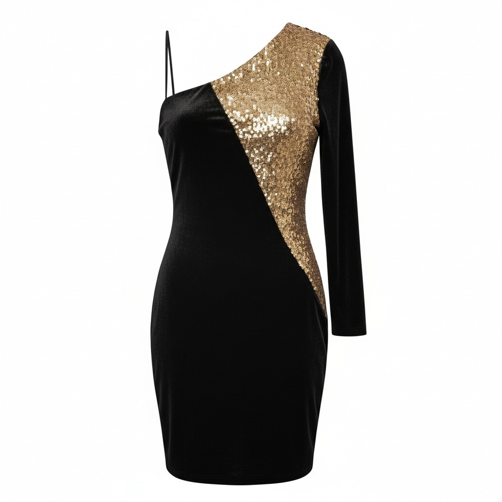 Eloquii Silver black velvet one-shoulder NWT cocktail party dress size 20